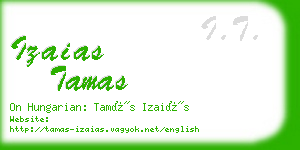 izaias tamas business card